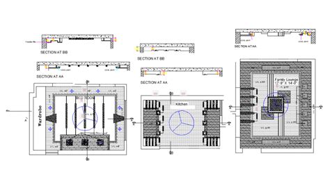 False Ceiling Detail View With A Plan And Sectional View Dwg File Cadbull