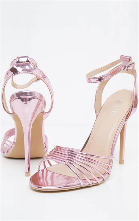Pink Strappy Toe Metallic Sandal Shoes Prettylittlething