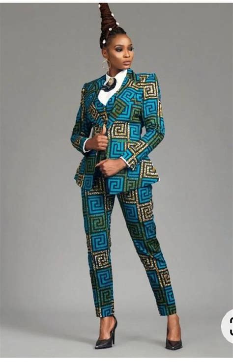 African Wax Suit Andpants 3piece Set Ankara Suit African Women Clothing African Fashion African