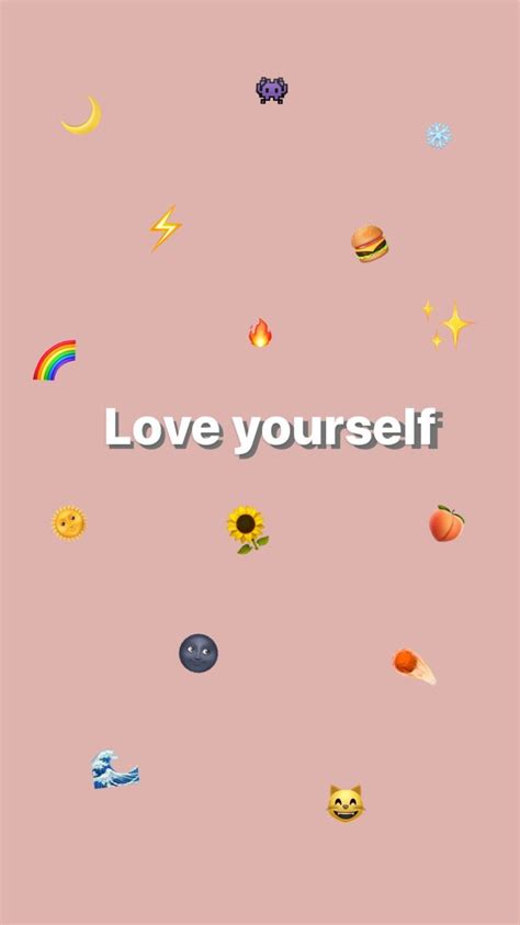 Free Download Love Yourself Wallpapers In 2019 Emoji Wallpaper