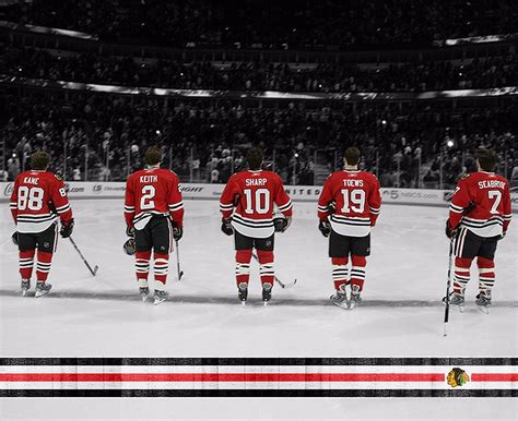Chicago Blackhawks Fab 5 Canvas Art Holy Cow Canvas Chicago