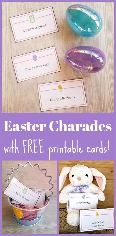 Easter Charades For Kids And Adults With Free Printable Cards Free
