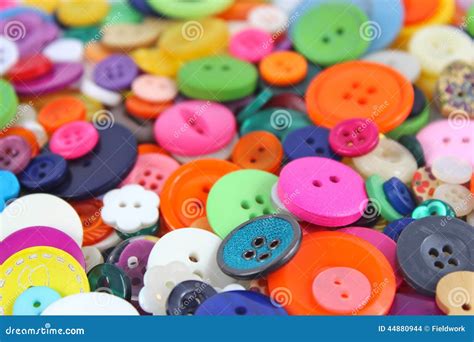 Haberdashery Buttons Brightly Coloured Stock Photo Image Of