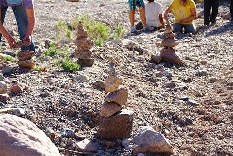 Stacking Rocks Near The Petroglyphs In Titus Canyon Flickr