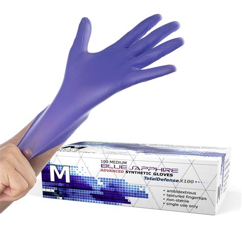 powder free disposable gloves medium 100 pack nitrile and vinyl blend material extra