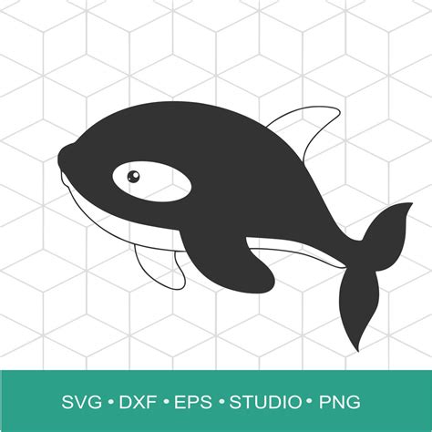 Orca Big Whale Svg Cut File Dxf Eps Png Child Kids Etsy