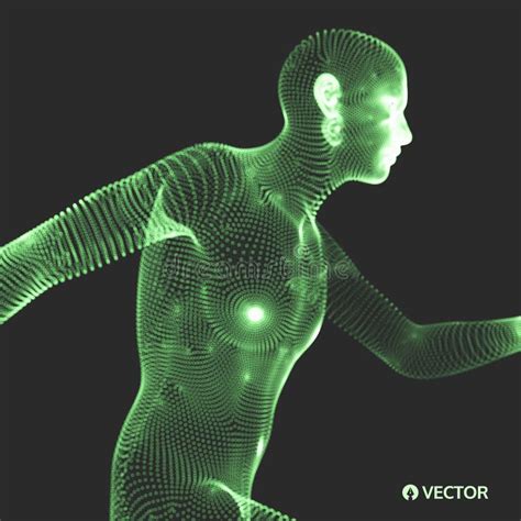 3d Model Of Man Human Body Design Element Stock Vector Illustration