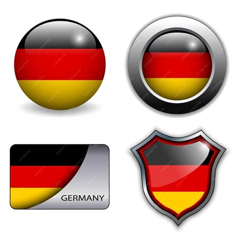 Premium Vector German Flag Icons Theme