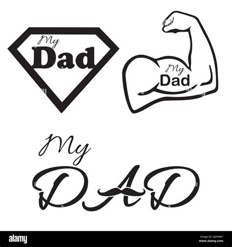 My Dad Design Clipart Design For Fathers Day T Vector Illustration Stock Vector Image
