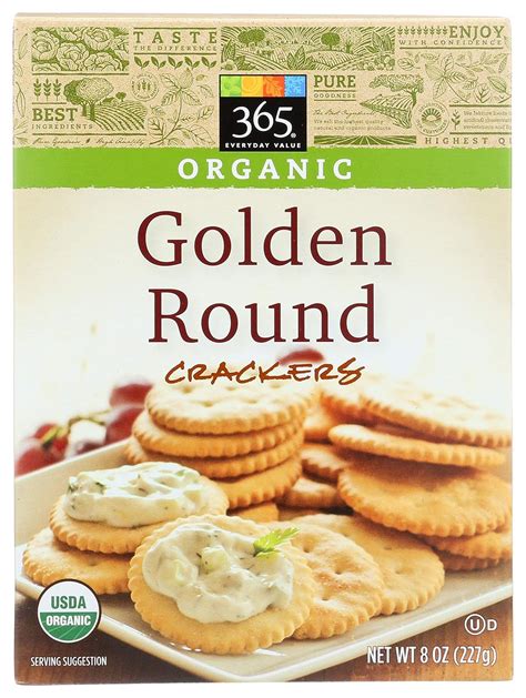 365 Everyday Value Organic Golden Round Crackers 8 Oz