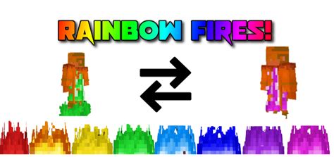 Rainbow Fires Resource Pack Low Fire Mcpe Texture Packs