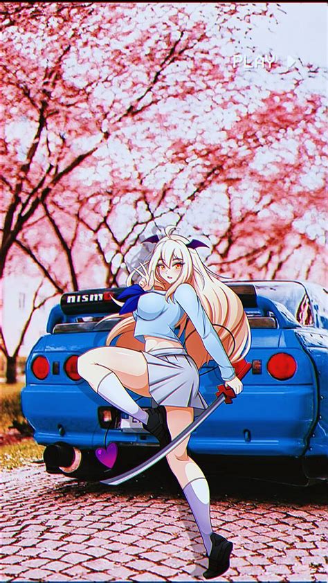 Car Anime Girl Wallpapers Wallpaper Cave