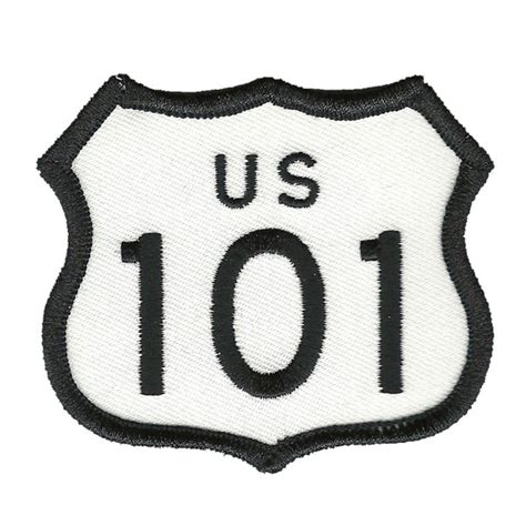 Us 101 Highway Sign Patch Iron On Souvenir Happy Wood Products
