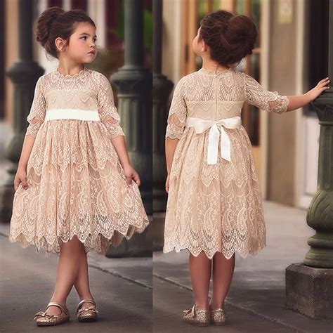 Princess Dress For Girl Lace Frocks Elegant Party Kids Clothes Baby