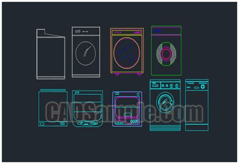 Collection Of Washing Machine Elevation Dwg Block