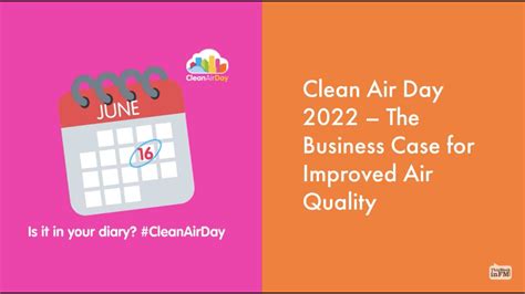 Clean Air Day 2022 The Business Case For Improved Air Quality Youtube