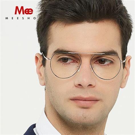 Meeshow Prescription Glasses Titanium Alloy Glasses Frame Men Glasses Optical Frame Women