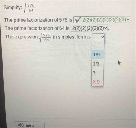 Solved Simplify Square Root Of 57664 The Prime Factorizat Algebra