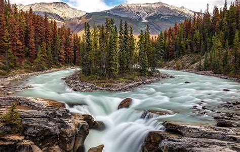 Sunwapta Waterfall Alberta Canada Wallpapers Wallpaper Cave