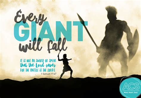 Every Giant Will Fall David And Goliath Abbotsford Christian School