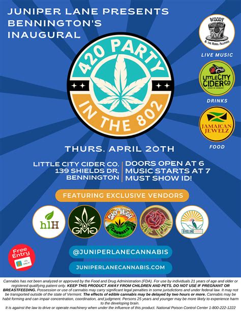 420 Party In The 802 — Juniper Lane