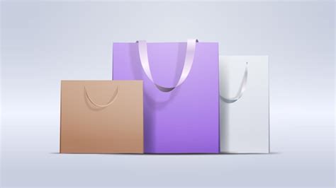 Premium Vector Packages For Purchases Colorful Paper Shopping Bags