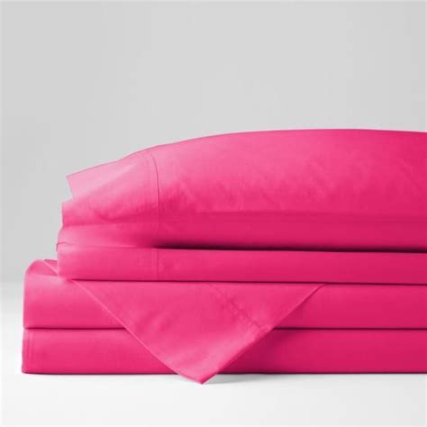 Hot Pink Sheet Set Comfy Solid Sateen Pink Sheets King Sheet Sets