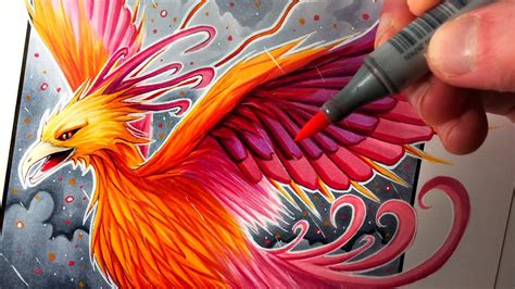 Lets Draw A Phoenix Fantasy Art Friday Youtube
