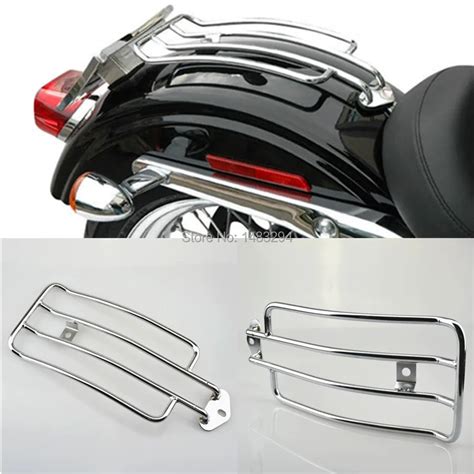 New Chrome Rear Plated Luggage Rack Fits For Solo Harley Davidson