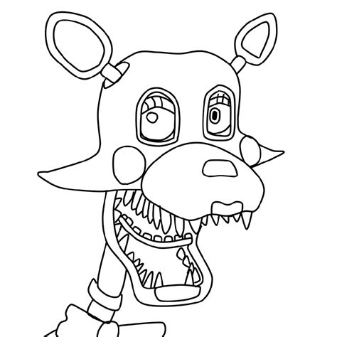 Mangle Coloring Pages Fnaf Foxy Educative Printable My Xxx Hot Girl