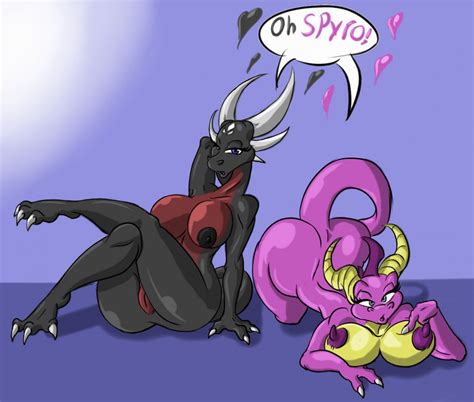 Rule 34 Anthro Big Breasts Breasts Claws Corrupted Cynder Cynder Dragon Ember Spyro Female