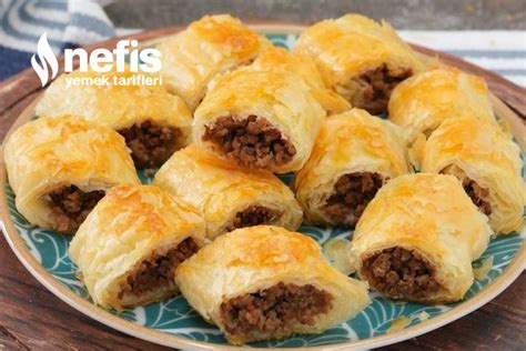 Baklava Yufkasından Kıymalı Çıtır Börek Nefis Yemek Tarifleri