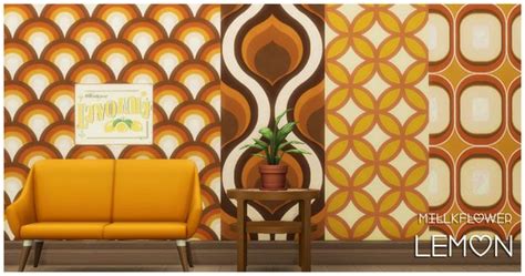Lemon Wallpaper Eir On Patreon Sims Sims 4 Cc Furniture Sims 4