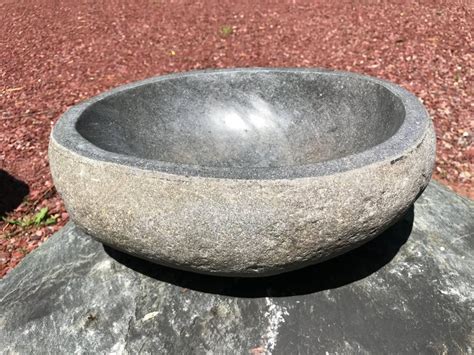 Great Organic Carved Natural Stone Bowl And Planter Smooth To Touch