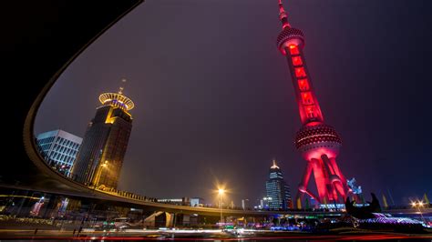 Oriental Pearl Tv Tower At Night Wallpaper Backiee