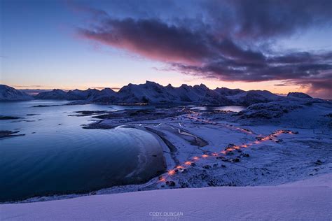 Lofoten Islands Norway Winter Sunrise Moskenesøy