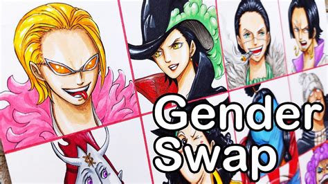 Drawing One Piece Shichibukai As A Girls Gender Swap Youtube