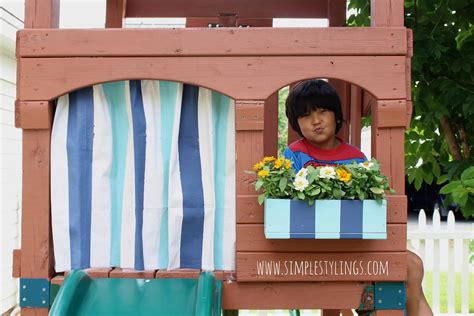 To create a good effect, use a different fabric such as velvet in a darker tone or another fabric with more weight. Painted Drop Cloth Curtains and Playset Refresh - Simple Stylings
