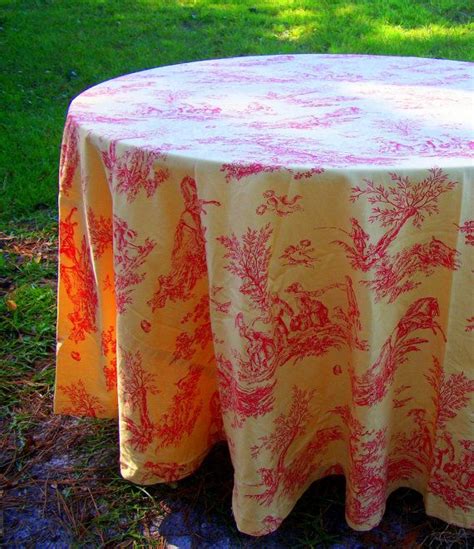 Vintage French Toile Round Tablecloth By Vintagehomeshop On Etsy 45