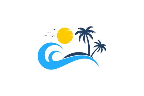 Beach Logo Illustration Par Skyacegraphic0220 · Creative Fabrica