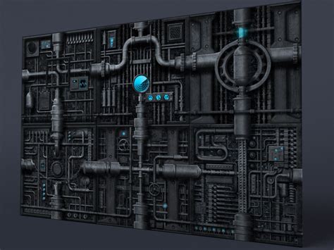 Sci Fi Wall Panels Sci Fi Wall Devin Ealy Hand Painted Textures