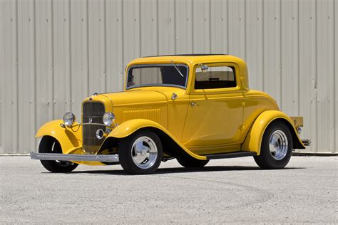 1932 Ford 3window Coupe Streetrod Hotrod Street Rod Hot Yellow