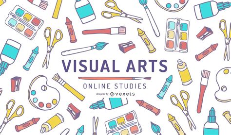 Descarga Vector De Diseño De Portada De Estudios En Línea De Artes Visuales
