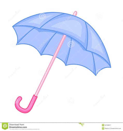 Umbrella Cartoon Ears Set Vector Illustration