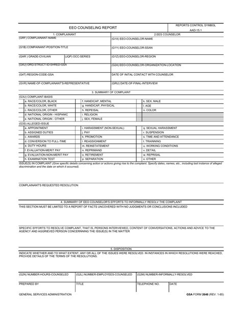 Gsa Form 2648 Fill Out Sign Online And Download Fillable Pdf