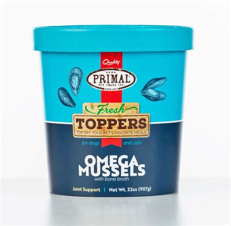 Primal Fresh Topper Omega Mussels 32oz Four Muddy Paws
