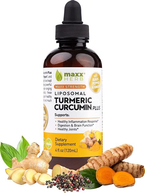 Maxx Herb Curcumina L Quida De C Rcuma Suplemento De C Rcuma Liposomal