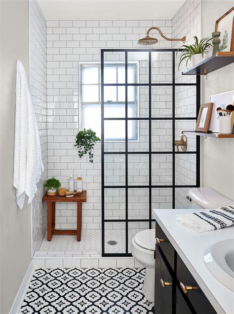 Such hard work but it looks amazing. This Small Bath Makeover Blends Budget-Friendly DIYs and ...