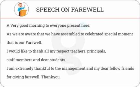 🏷️ Short And Simple Farewell Speech Giving A Farewell Speech At Work