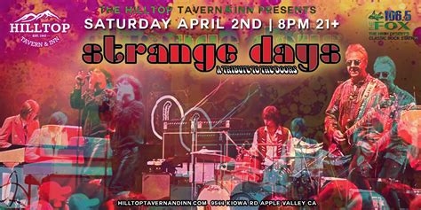 Strange Days Tribute To The Doors Hilltop Tavern Inn